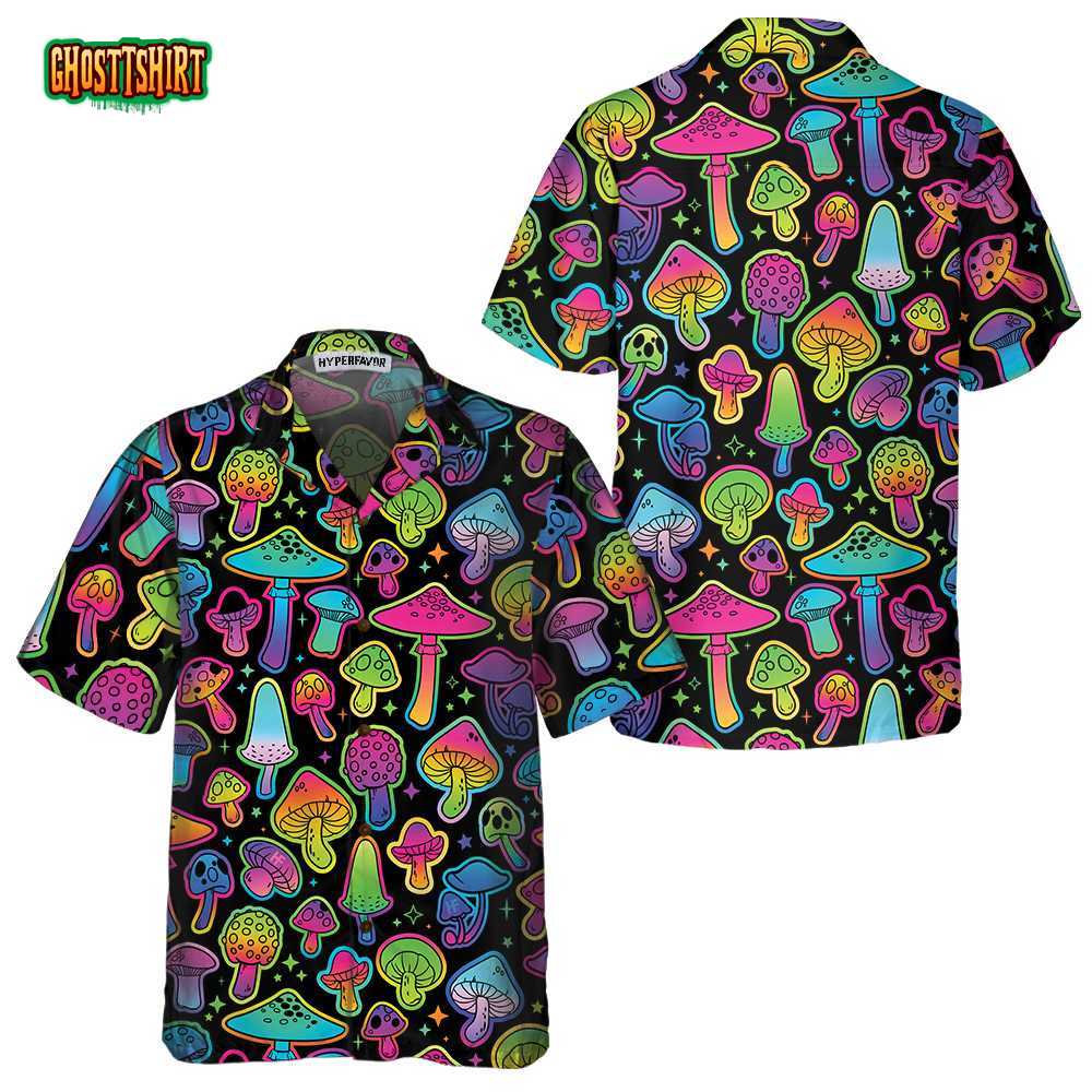Psychedelic Mushroom Pattern Hawaiian Shirt