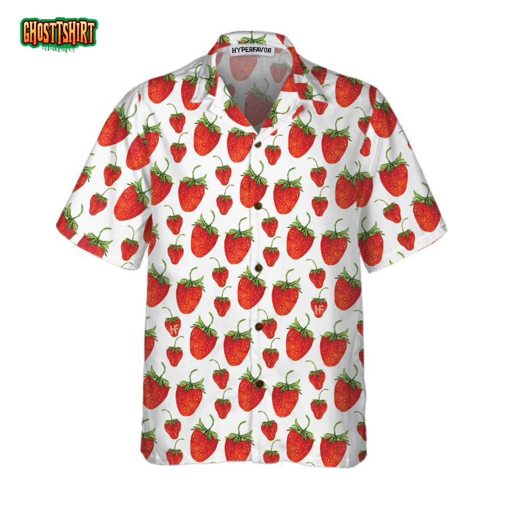 Red Strawberry Hawaiian Shirt