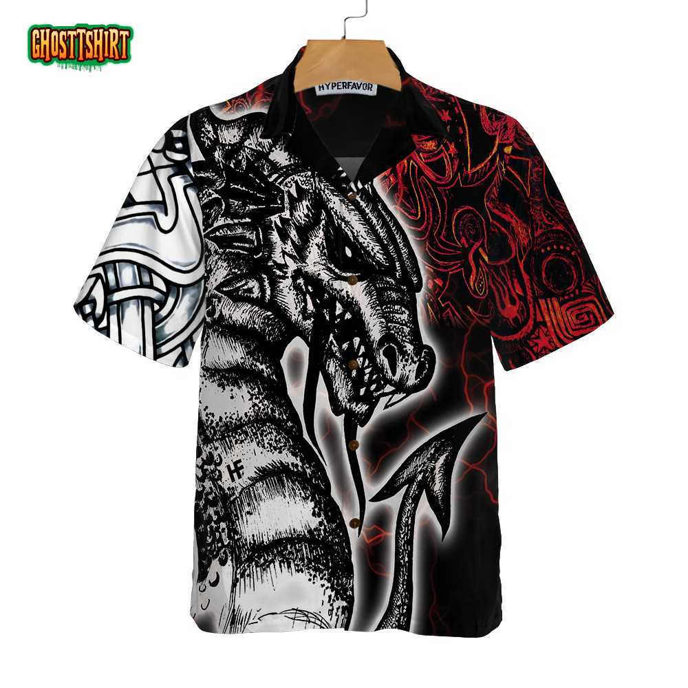 Red Tattoo Dragon Hawaiian Shirt