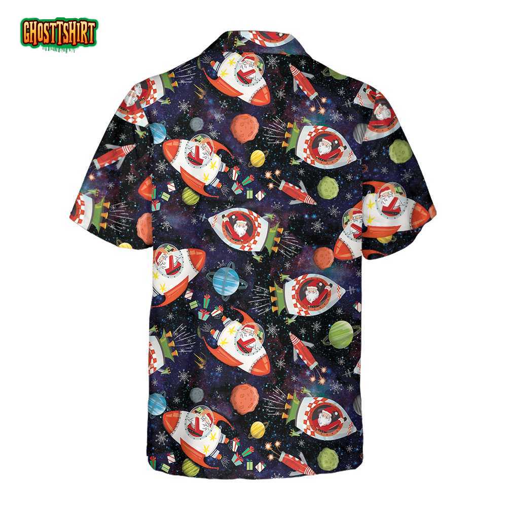 Santa In Outer Space Hawaiian Shirt