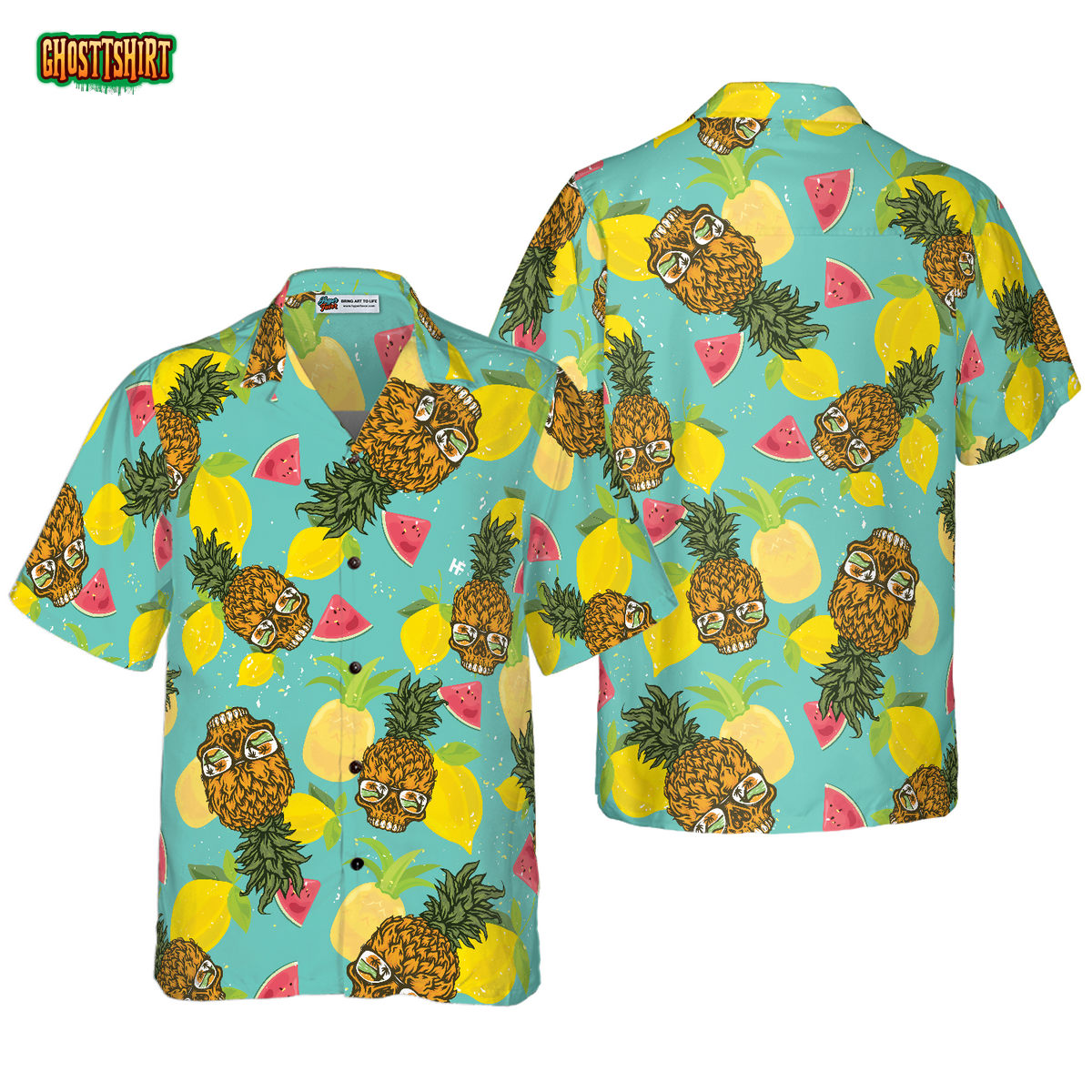 Skull With Sunglasses Hawaiian Shirt