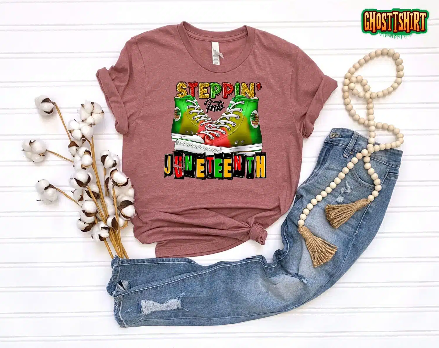 Steppin’ Into Juneteenth Black History Free-ish Trending Shirt