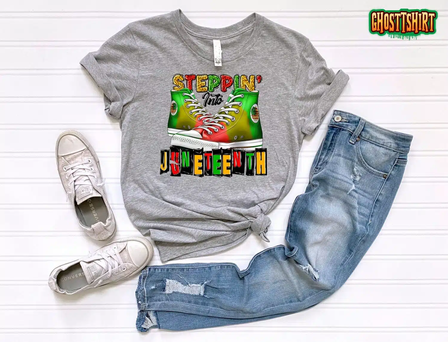 Steppin’ Into Juneteenth Black History Free-ish Trending Shirt