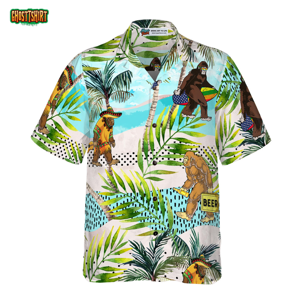 TROPICAL BIGFOOT SUMMER Hawaiian Shirt