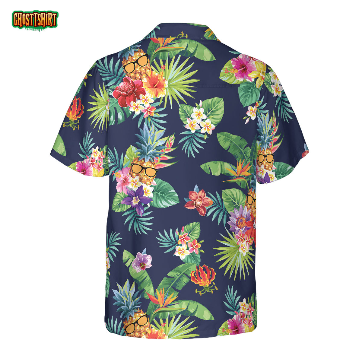 Tropical Pineapples & Palm Leaves Hawaiian Shirt