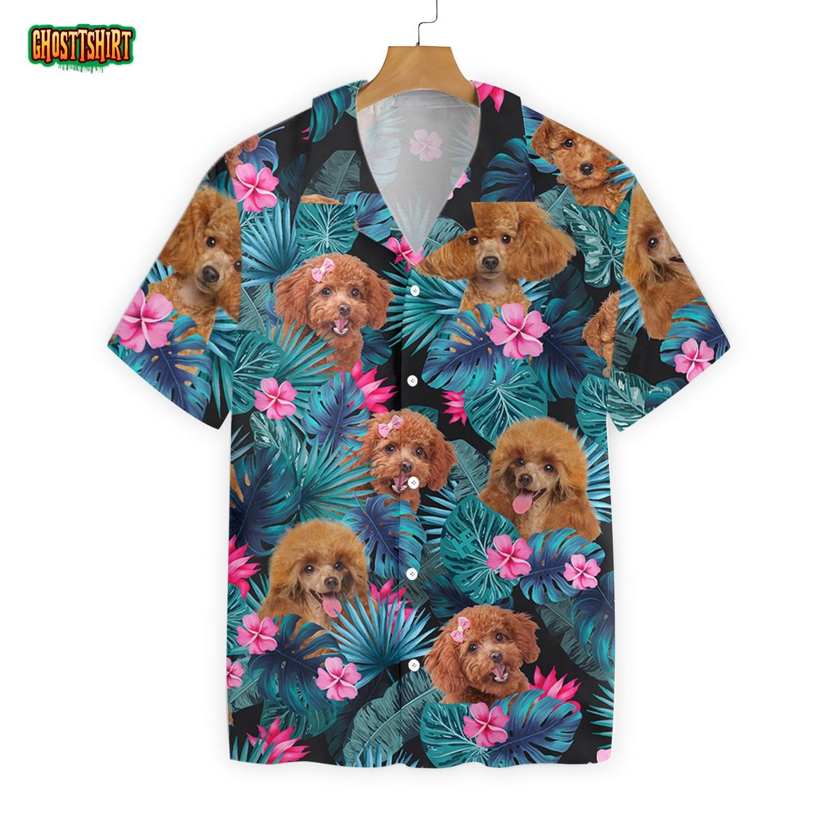 Tropical Poodle Hawaiian Shirt