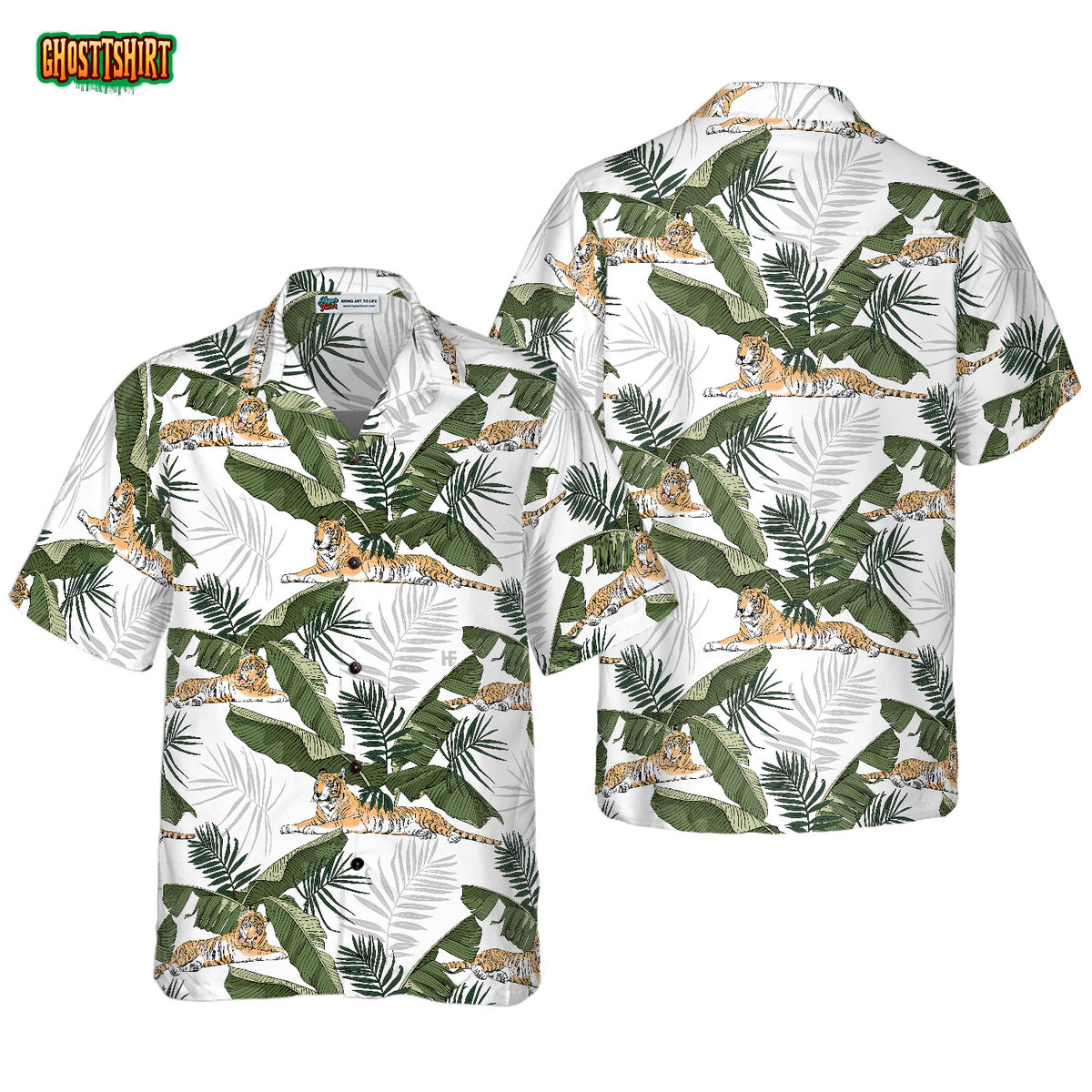 Tropical Tiger Hawaiian Shirt