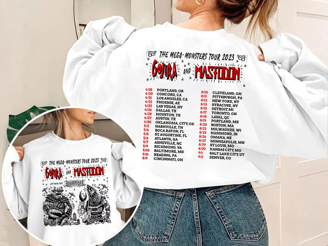 Gojira The Mega Monsters Tour 2023 Shirt