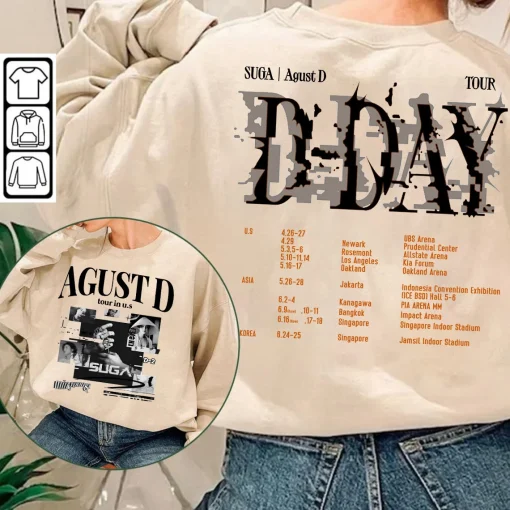 Suga Agust D Tour 2023 Shirt – Agust D D-day Album Shirt
