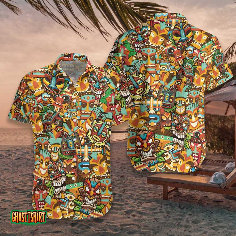 African Tiki Aloha Hawaiian Shirt