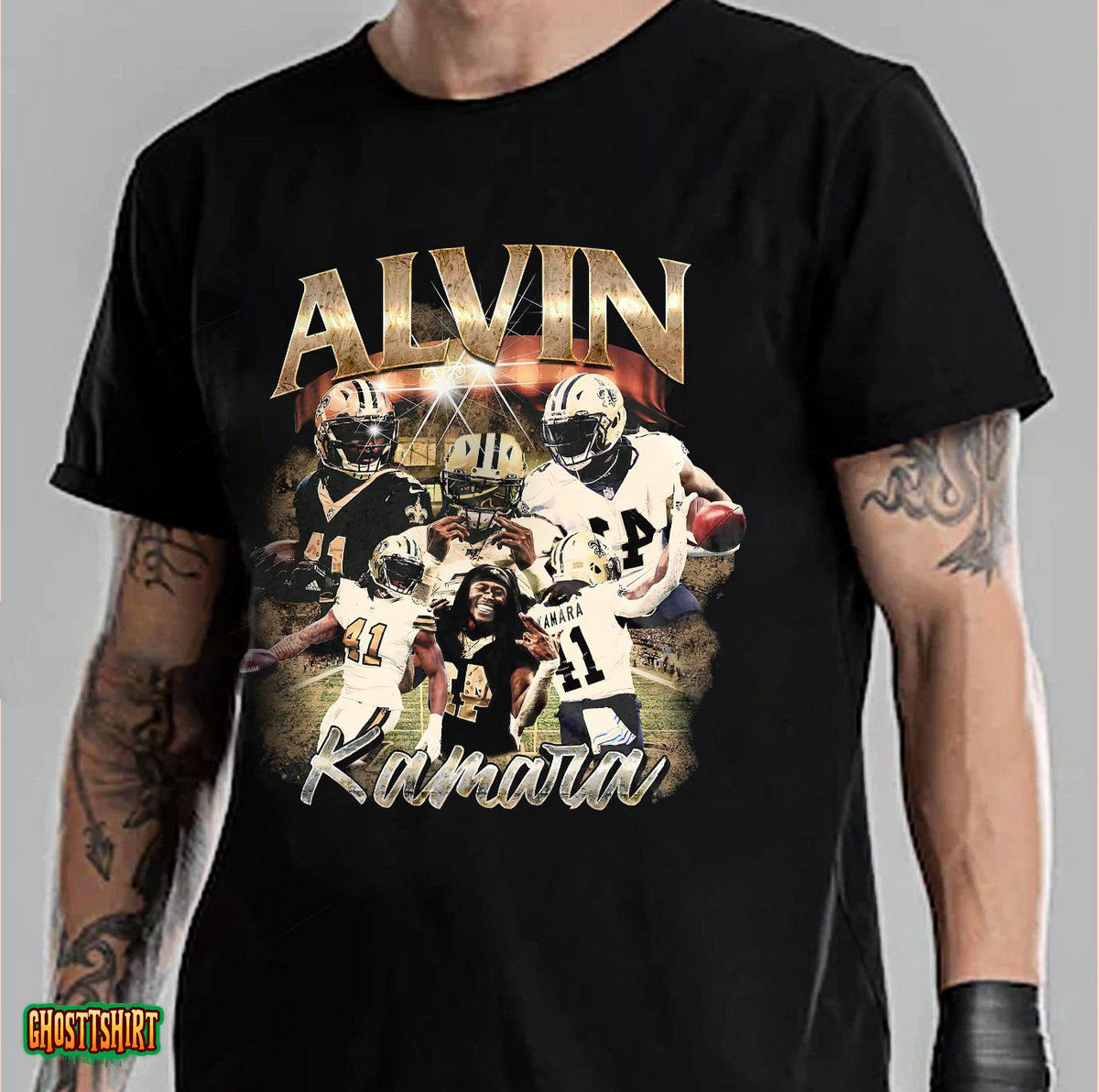 Alvin Kamara Vintage 90s Bootleg Classic Graphic T-Shirt