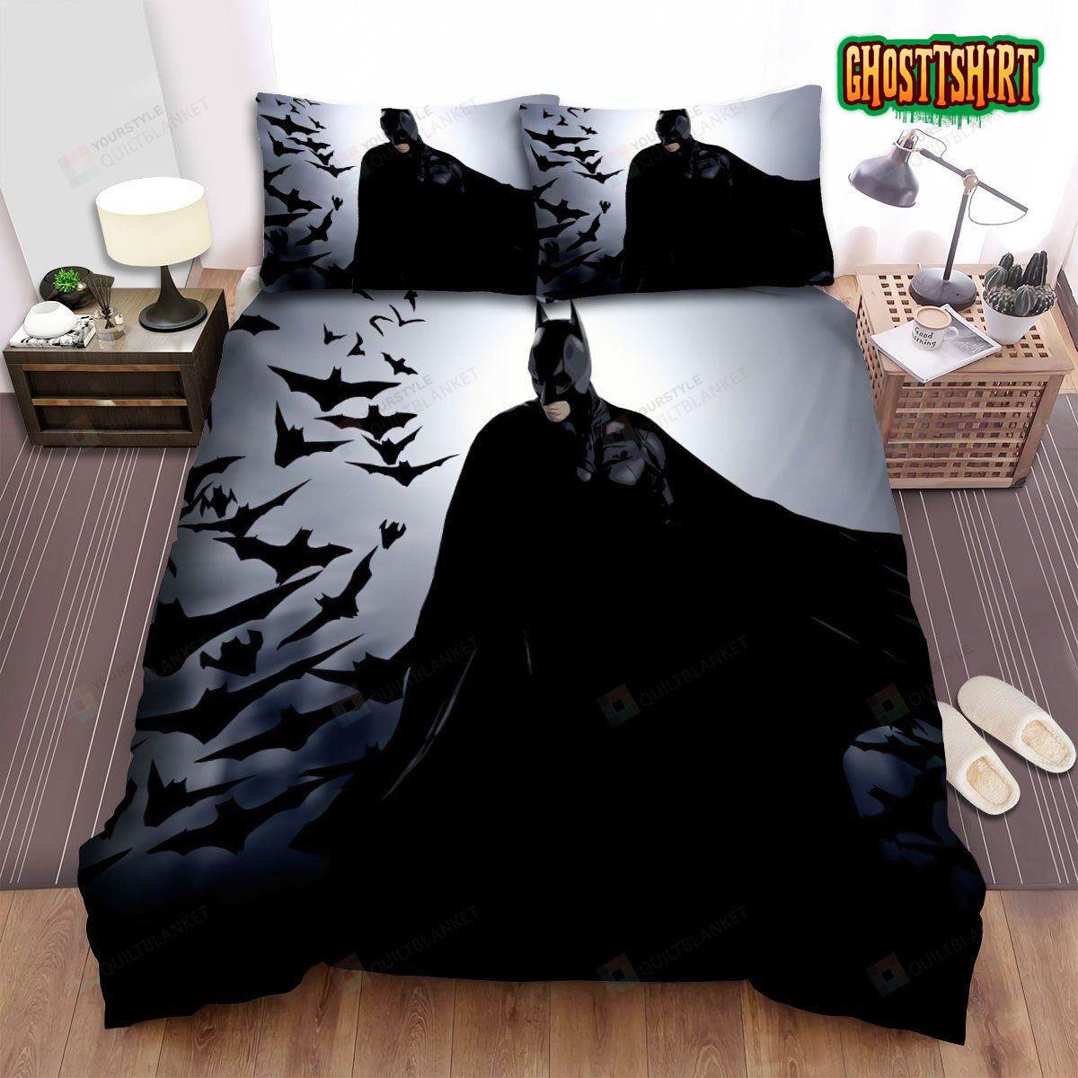 Batman Begins Movie Batman In The Dark Poster Bed Sheets Duvet Cover Bedding  Set
