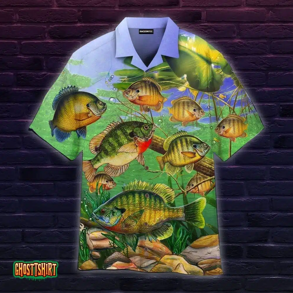 Bluegill Fishing Aloha Hawaiian Shirt
