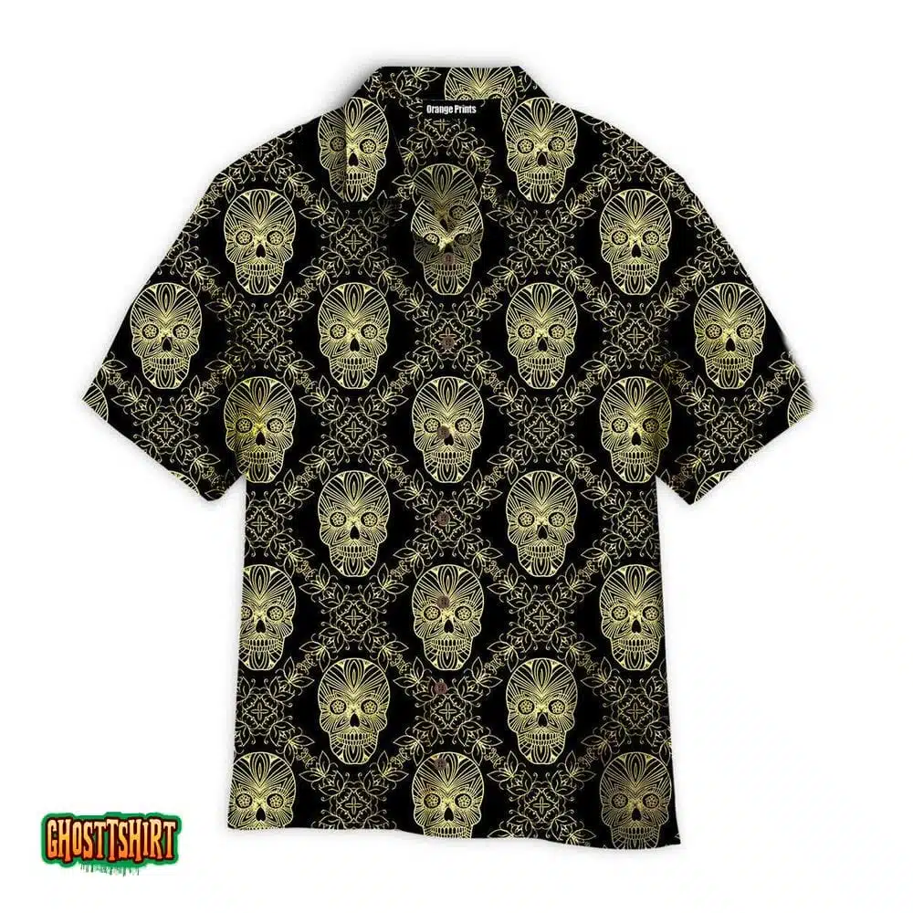 Boho Style Skull Day Of The Dead Pattern Aloha Hawaiian Shirt