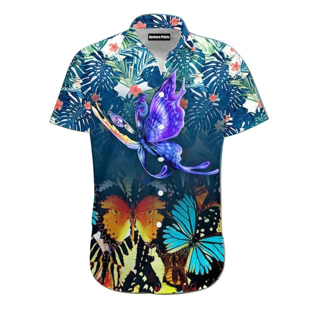 Butterfly Colourful Aloha Hawaiian Shirt