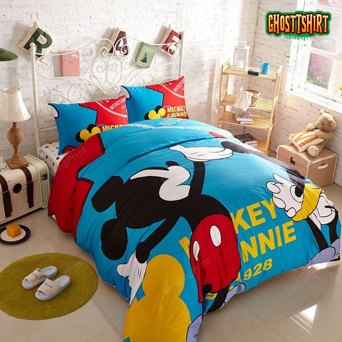 Buy Mickey And Minnie Mouse Duvet Cover Bedding Set 8598