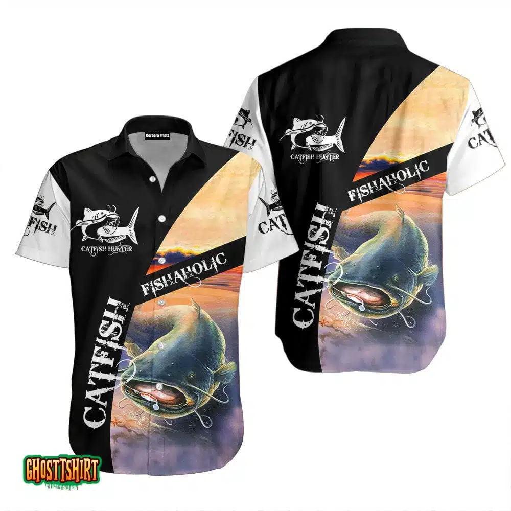 Catfish Fishaholic Fishing Aloha Hawaiian Shirt Catfish Fishaholic Fishing Aloha Hawaiian Shirt