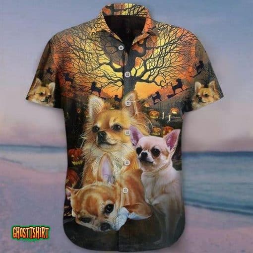 Chihuahua Halloween Aloha Hawaii Shirt For Men Women
