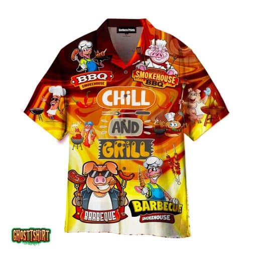 Chilling And Griliing BBQ Pigs Aloha Hawaiian Shirt