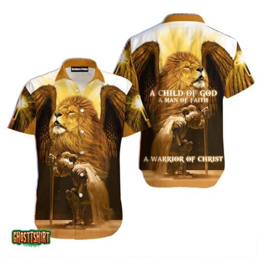 Christian Jesus Catholic Lion Yellow Aloha Hawaiian Shirt
