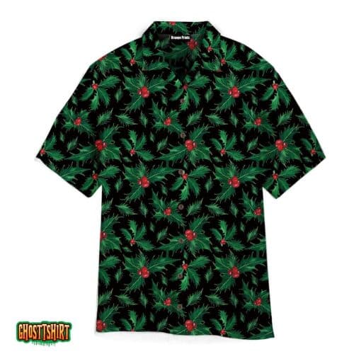 Christmas Holly Berry Xmas Is Coming Pattern Aloha Hawaiian Shirt