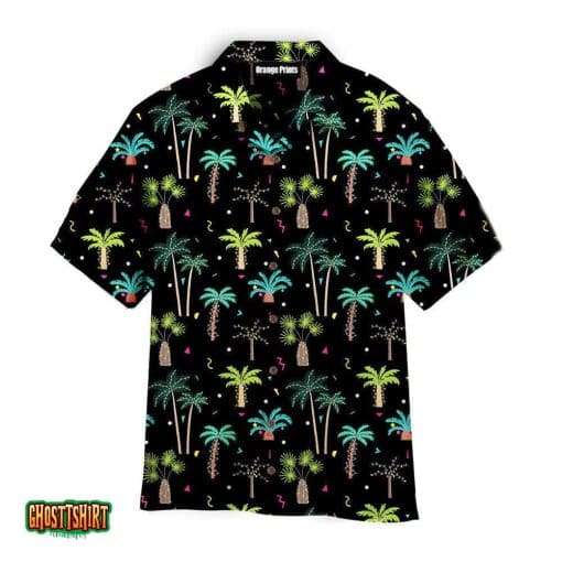 Christmas In July Merry Xmas Palm Tree Pattern Aloha Hawaiian Shirt