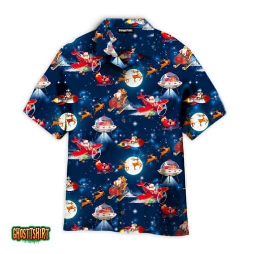 Christmas In Space Aloha Hawaiian Shirt
