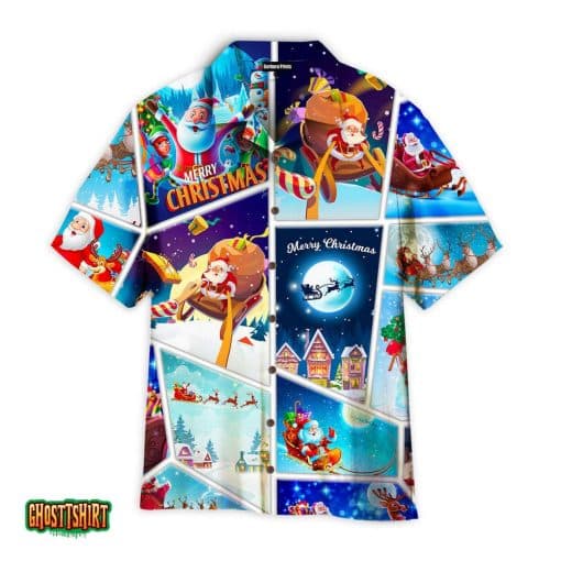 Christmas Santa Claus Is Coming Aloha Hawaiian Shirt