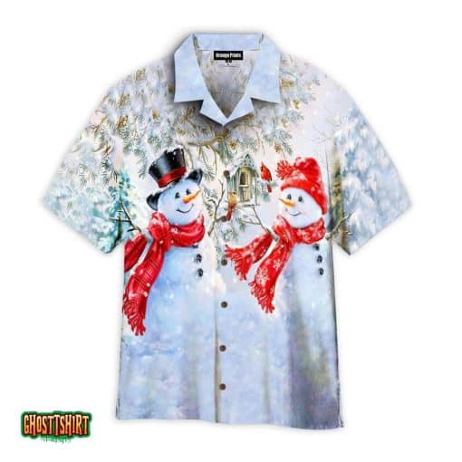 Christmas Snowman Aloha Hawaiian Shirt