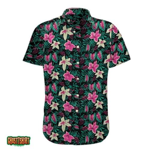 Chunk The Gonnies Purple And White Aloha Hawaiian Shirt