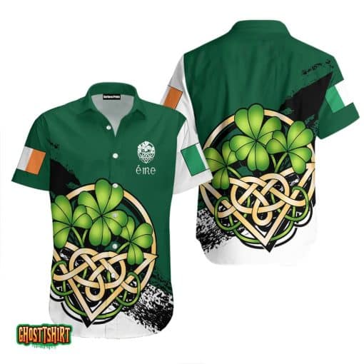 Clover Irish Patrick Day Lucky Day Green Aloha Hawaiian Shirt