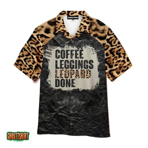 Coffee Leopard Aloha Hawaiian Shirt