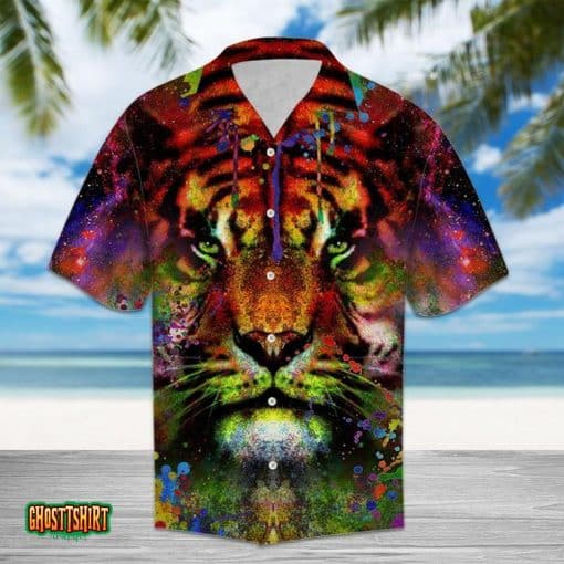 Colorful Tiger Aloha Hawaiian Shirt