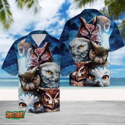 Cool Owls Aloha Hawaiian Shirt