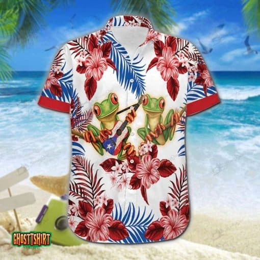 Coqui Puerto Rico Aloha Hawaiian Shirt