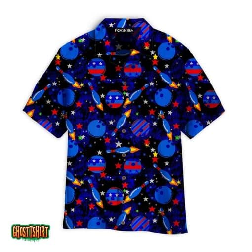 Cosmic Galaxy Bowling Aloha Hawaiian Shirt