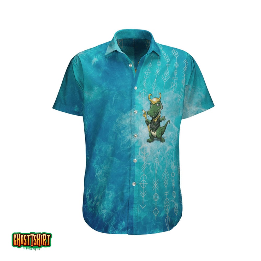 Crocodile Green Colorful Aloha Hawaii Shirt For Men Women