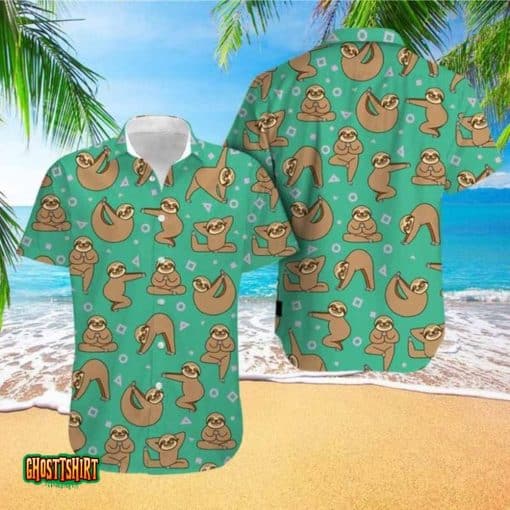 Cute Sloth Aloha Hawaiian Shirt