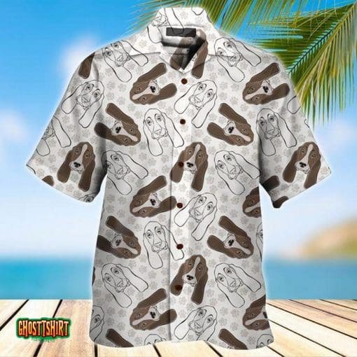 Dachshund Dog White Aloha Hawaiian Shirt