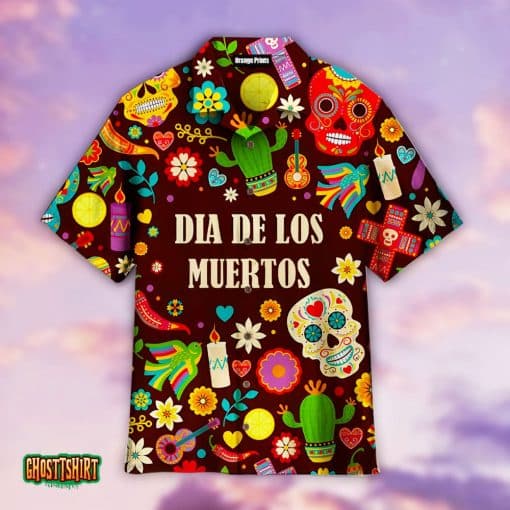 Day Of The Dead Dia De Los Muertos All Over Pattern Aloha Hawaiian Shirt