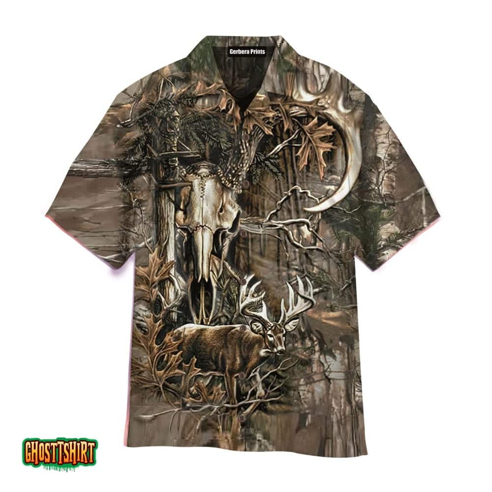 Deer Hunting Camo Aloha Hawaii Shirt For Men Women