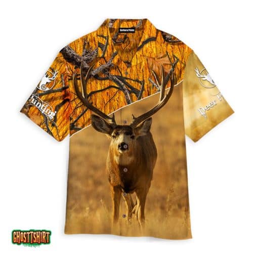 Deer Hunting Yellow Aloha Hawaii Shirt For Men Women