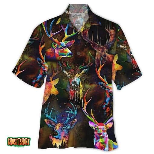 Deer Painting Aloha Hawaiian Shirt