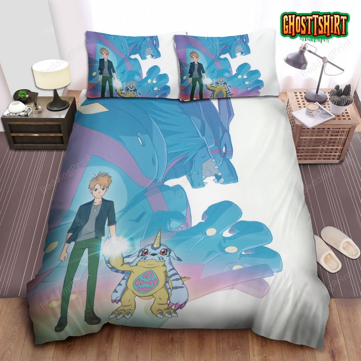 Digimon Adventure Last Evolution Yamato And Gabumon Artwork Bed Sheets Duvet Cover Bedding Set
