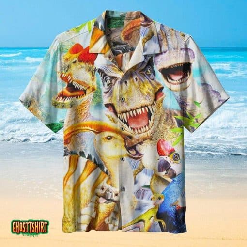 Dinosaur Smile Aloha Hawaiian Shirt