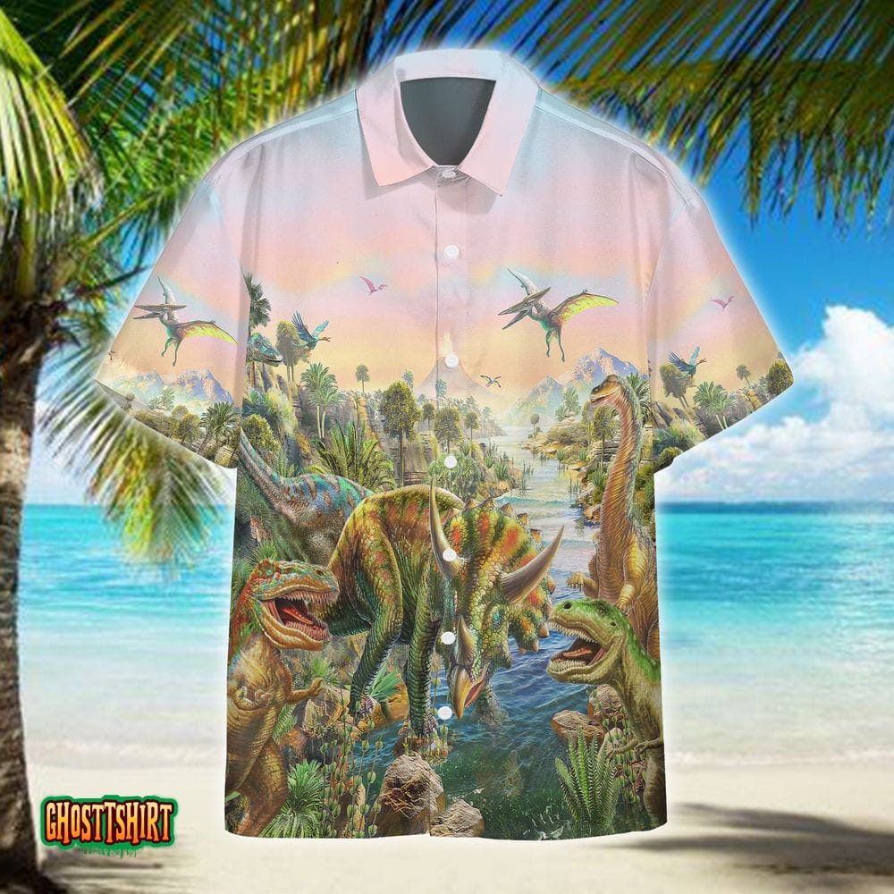 Dinosaurs Aloha Hawaii Shirt For Men Women