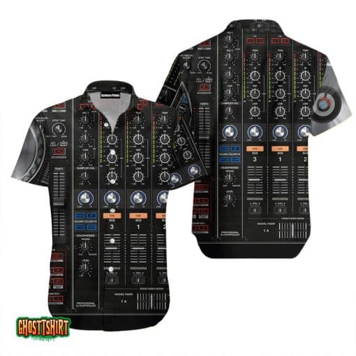 DJ Keyboard Black Aloha Hawaiian Shirt