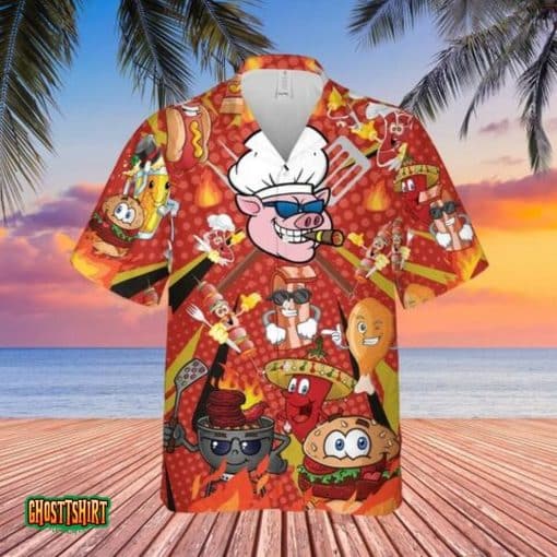 Do You Wanna Have Fun Bbq With Us Red Aloha Hawaiian Shirt