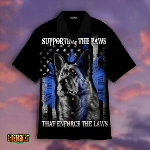 Dogs Supporting The Paws That Enforce The Laws Aloha Hawaiian Shirt