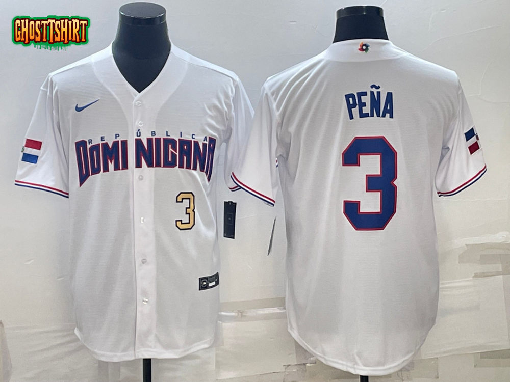 Dominican Republic Baseball 2023 World Baseball Classic Replica Jersey -  White